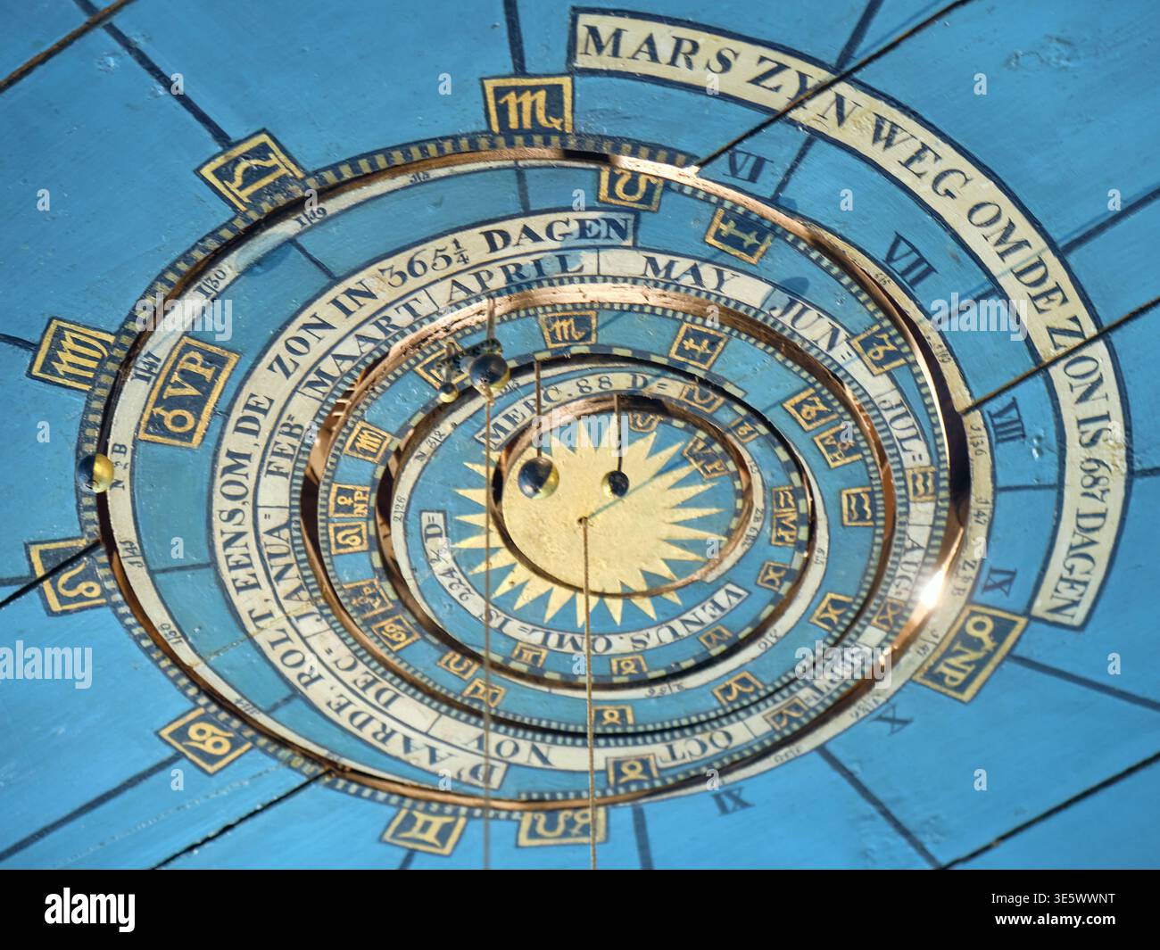 Franeker, Paesi Bassi - 5 aprile 2025: Astronomia storica e planetario di navigazione Celeste Eise Eisinga a Franeker Friesland Paesi Bassi Showin Foto Stock