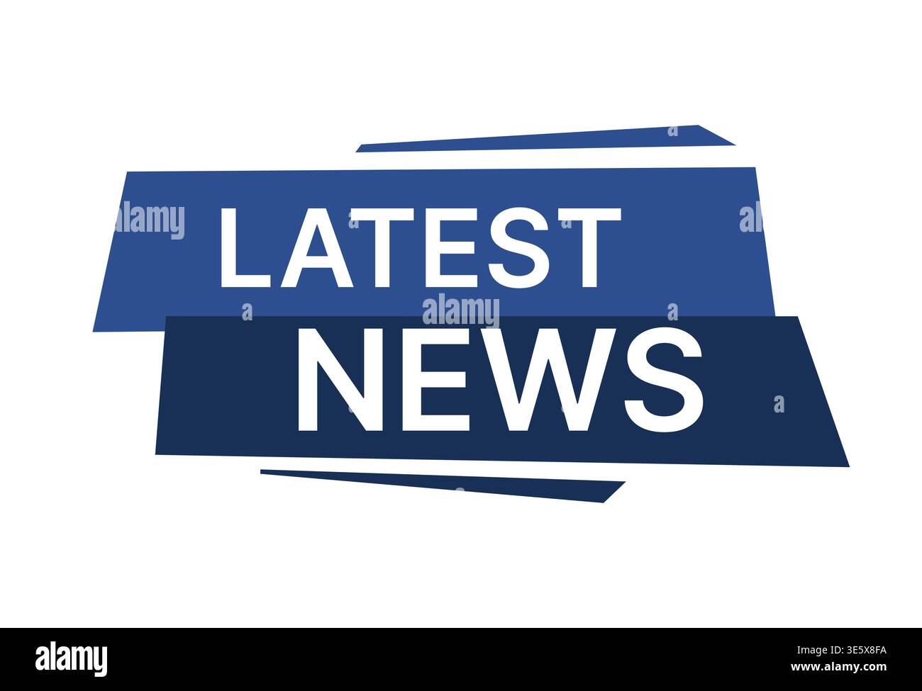 Il logo delle ultime notizie è caratterizzato da uno stile moderno e audace, ideale per titoli di prima pagina, branding multimediale, grafica broadcast e piattaforme di notizie digitali. Vettore Illustrazione Vettoriale
