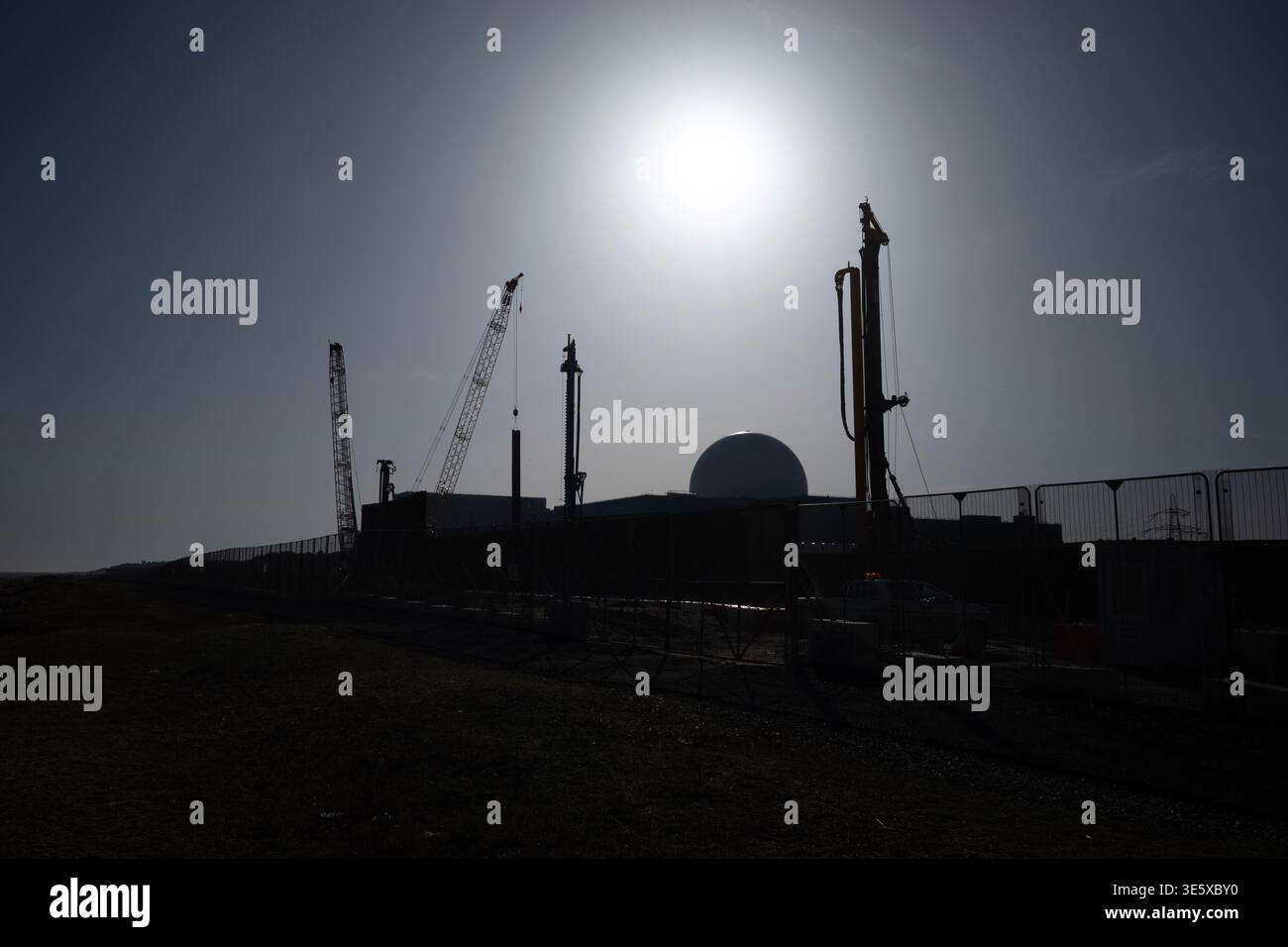 Cantiere Sizewell C Suffolk Foto Stock