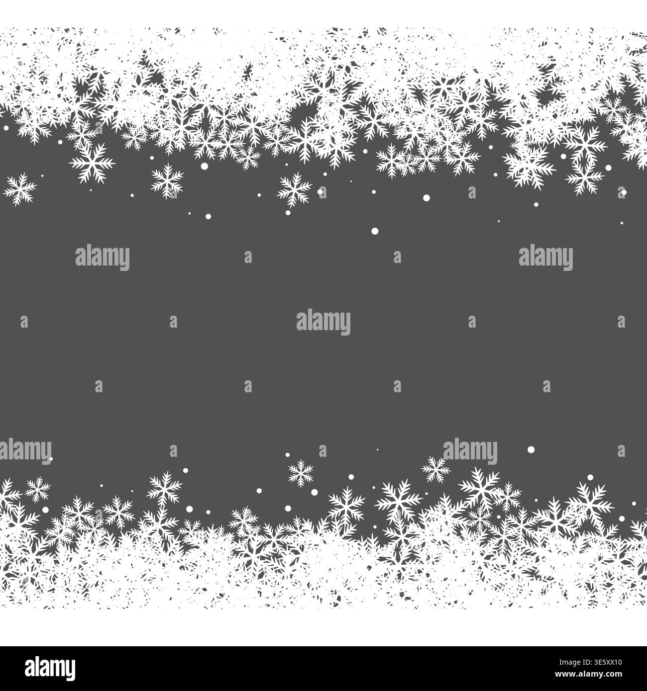 Collezione di fiocchi di neve cadenti in stile piatto. Illustrazione vettoriale delle nevicate natalizie su sfondo isolato. Concetto di business per i segnali di fiocco di neve. Illustrazione Vettoriale
