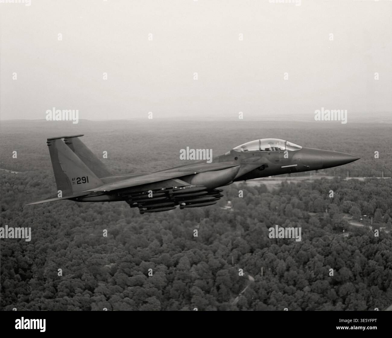 Aereo McDonnell F-15E 71-0291 Strike Eagle agosto 80 - documento editoriale, fotografo sconosciuto Foto Stock