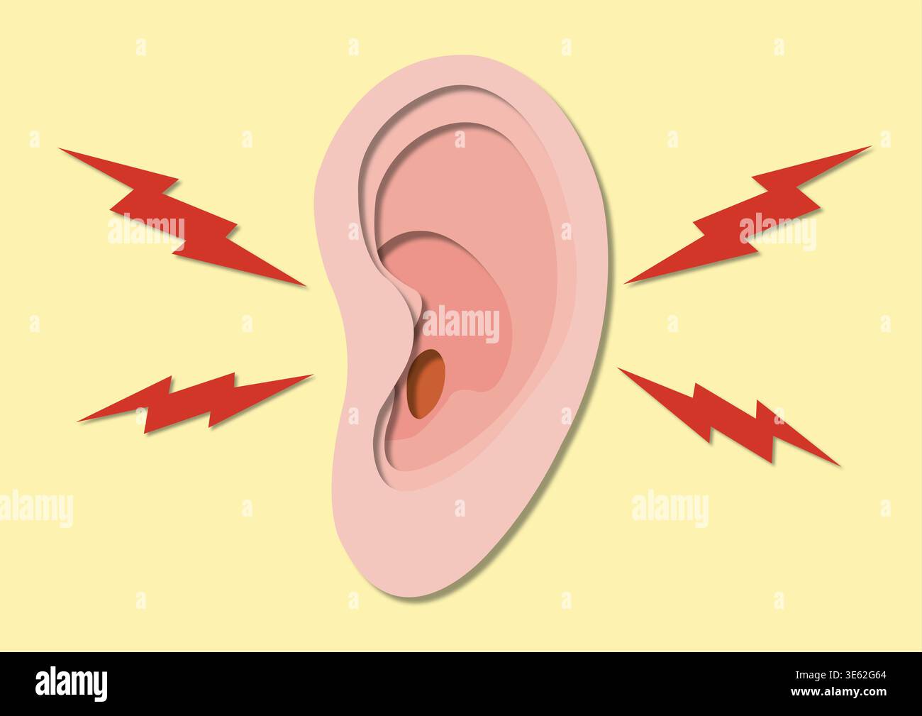 Earache, illustrazione concettuale. Foto Stock