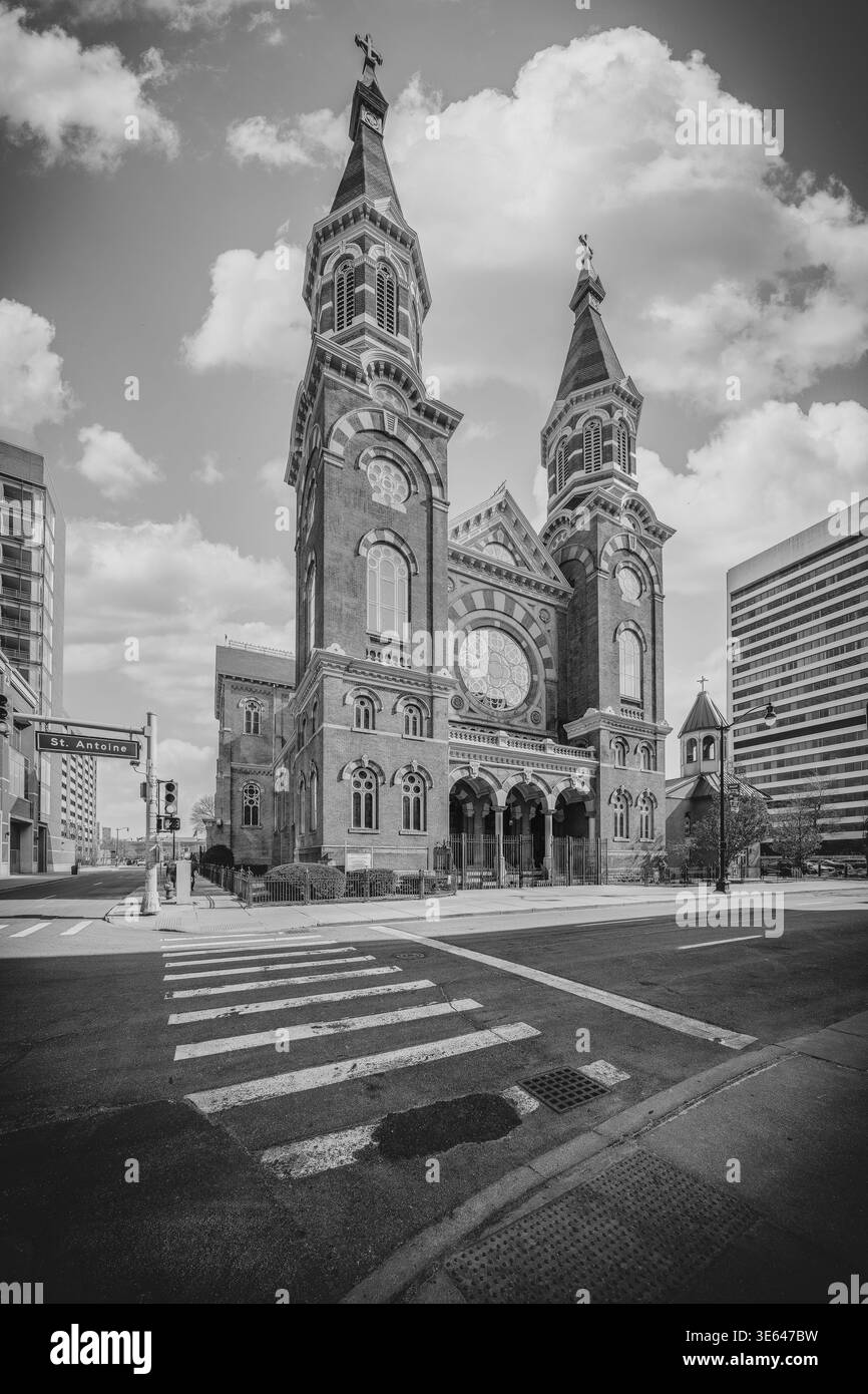 Cattedrale storica di St. Mary of Detroit, Michigan, il 27 febbraio 2024 Foto Stock