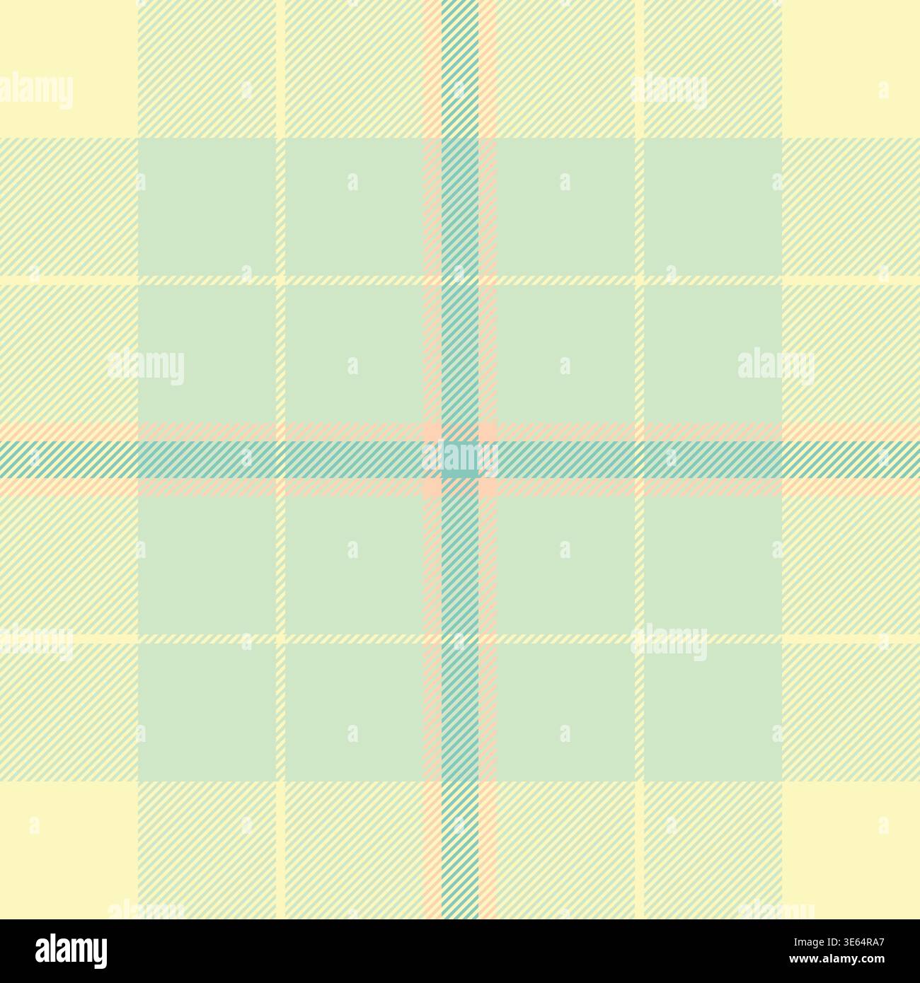 Sfondo geometrico tartan senza cuciture, buon motivo vettoriale tessile. Il motivo del tessuto sovrapposto controlla la tavolozza dei colori chiaro e verde acqua. Illustrazione Vettoriale