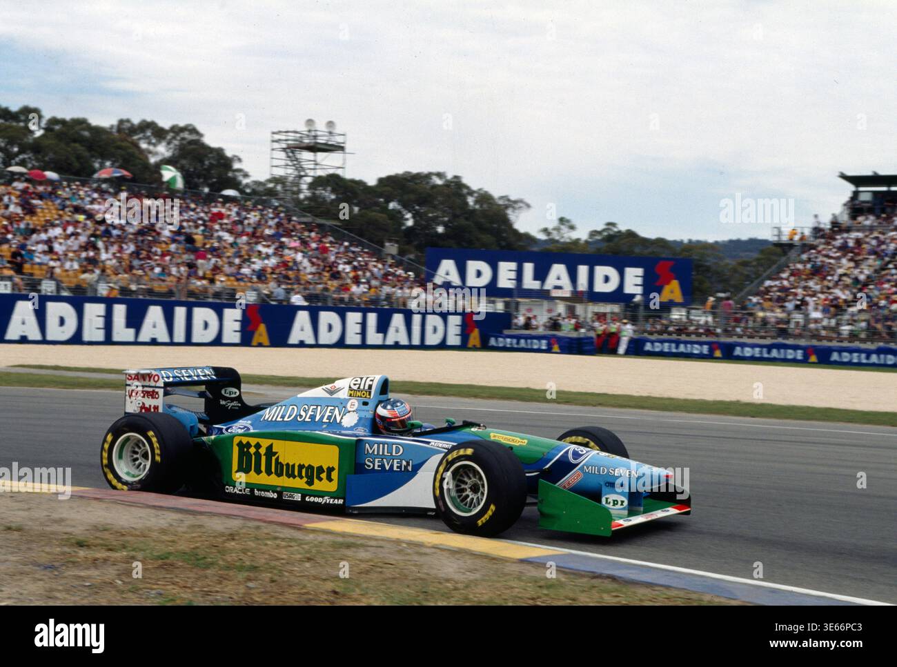 1994 - Michael Schumacher - Benetton B194-Ford HB - F1 Gran Premio d'Australia - Adelaide - Original Hasselblad Slide Scan Foto Stock