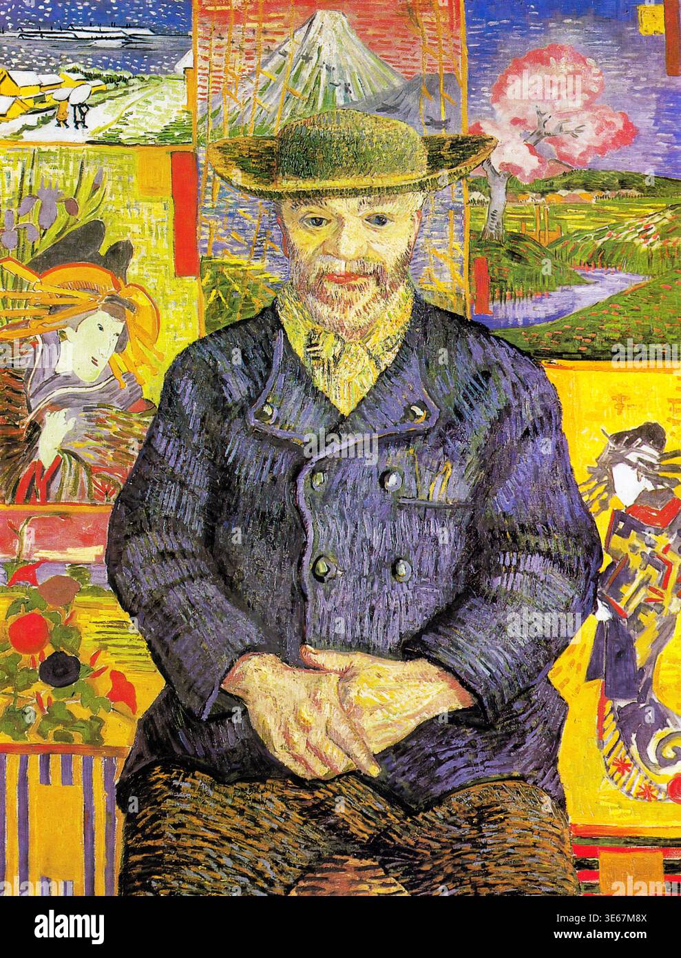 Vincent Van Gogh, Ritratto di Pere Tanguy, pittura ad olio su tela, 1887 Foto Stock