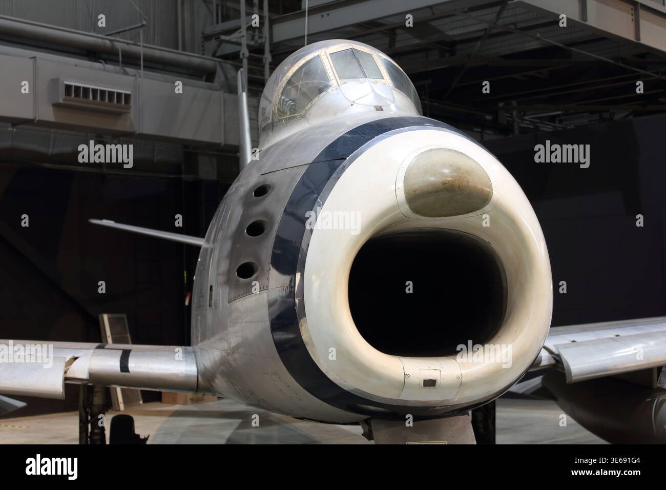 L'F-86A Sabre del Nord America mostra al National Museum of the United States Air Force, Dayton, Ohio. Foto Stock