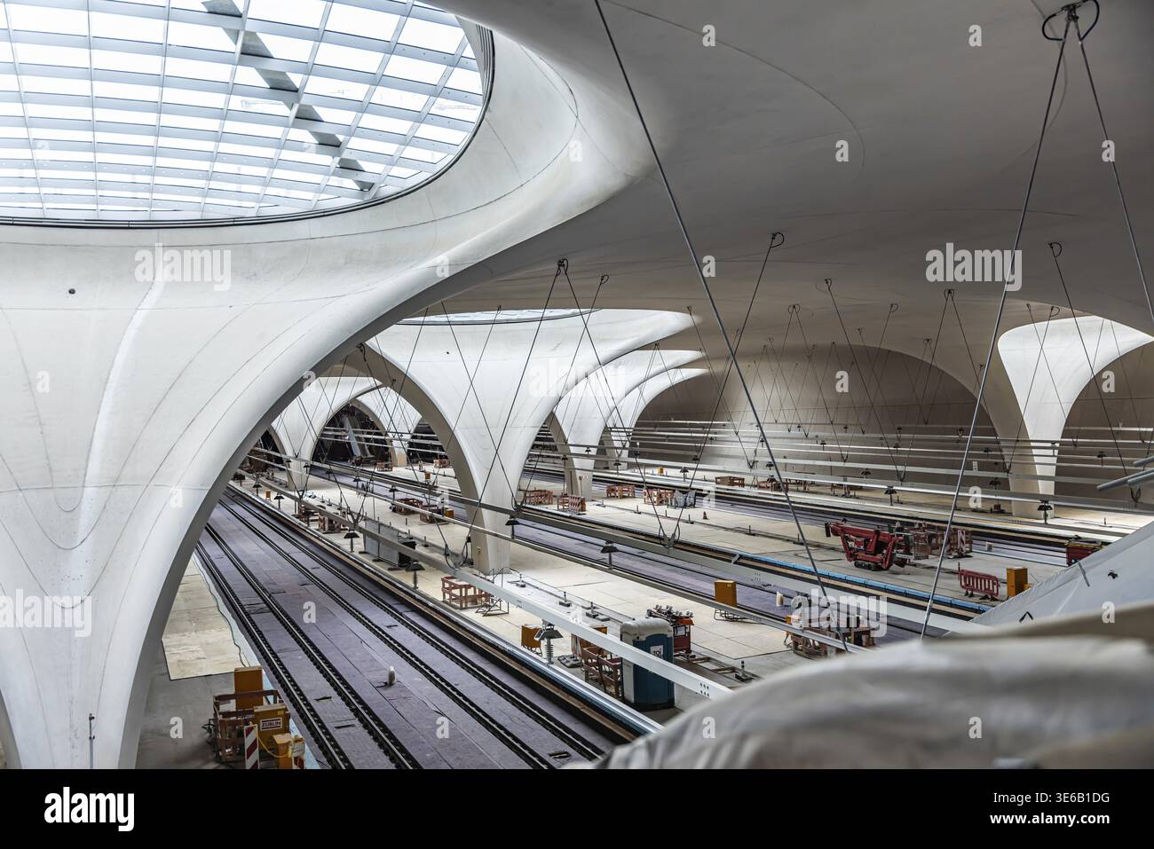 Aperto nei giorni di costruzione presso la nuova stazione ferroviaria centrale. Per tre giorni, i visitatori possono scoprire il progetto da 21 miliardi di dollari di Stoccarda. Vista del Foto Stock