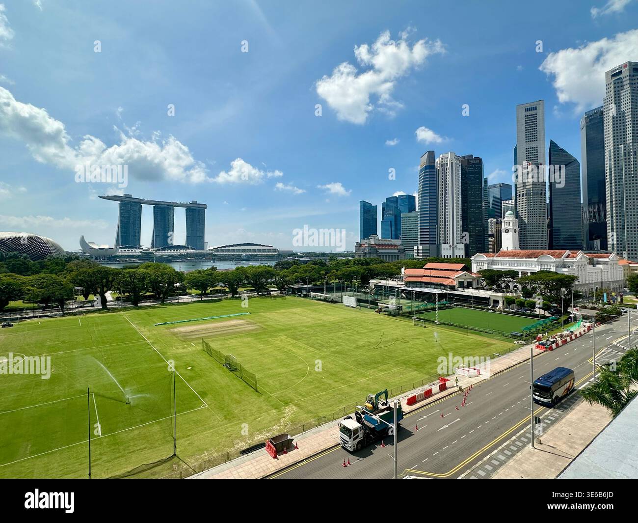 Fotografia di viaggio Singapore CBD e Downtown Core e Marina Bay Sands Foto Stock
