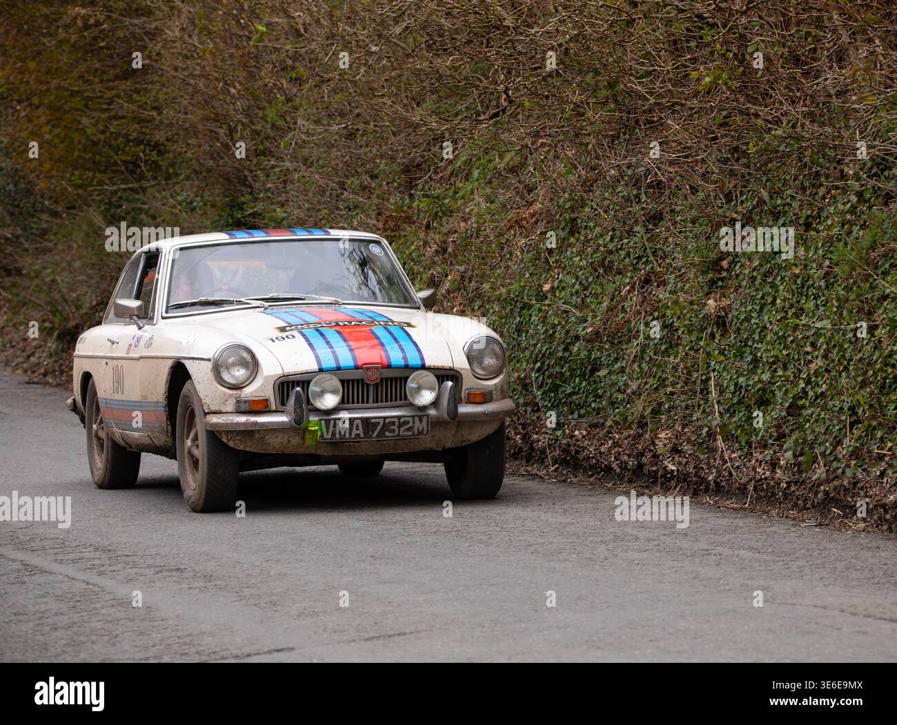 MG BGT al Landsend Trial Cornwall. Foto Stock