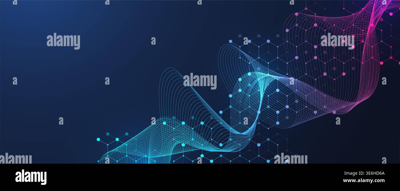 Concetto di blocchi cubici blockchain digitali astratti. I big data 3D cube l'idea della tecnologia quantistica dei computer. Design dei cubi dei dati dell'intelligenza artificiale Foto Stock