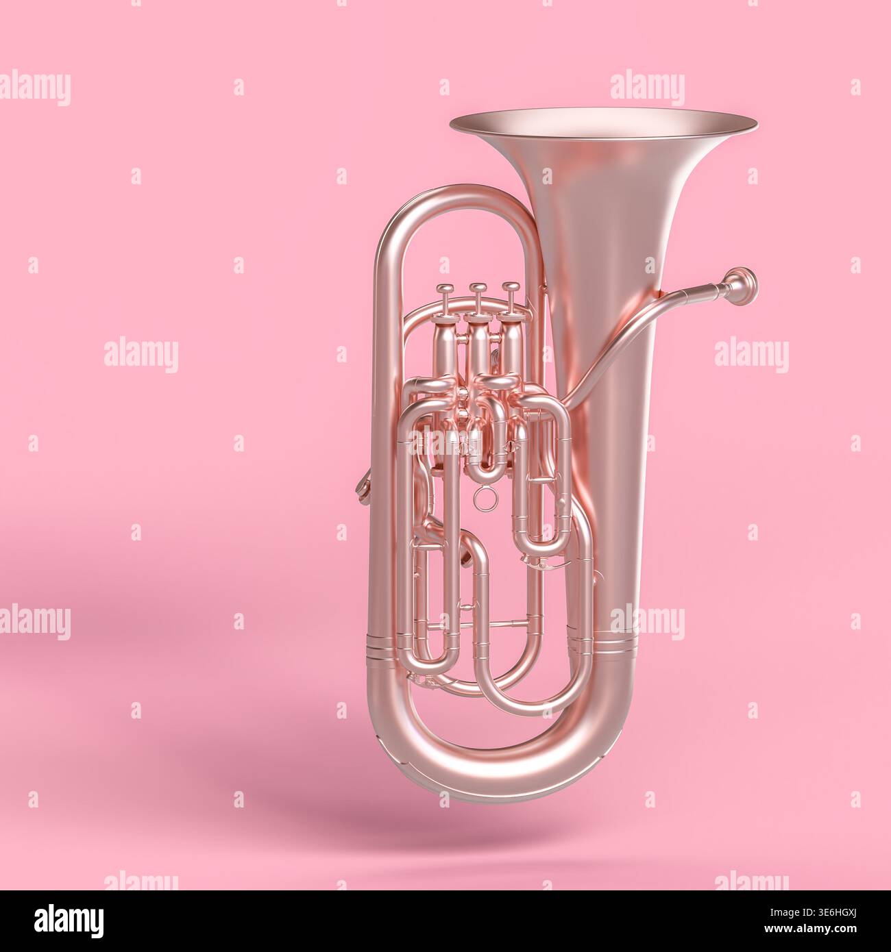 Sfondo tuba 3d oro rosa Foto Stock