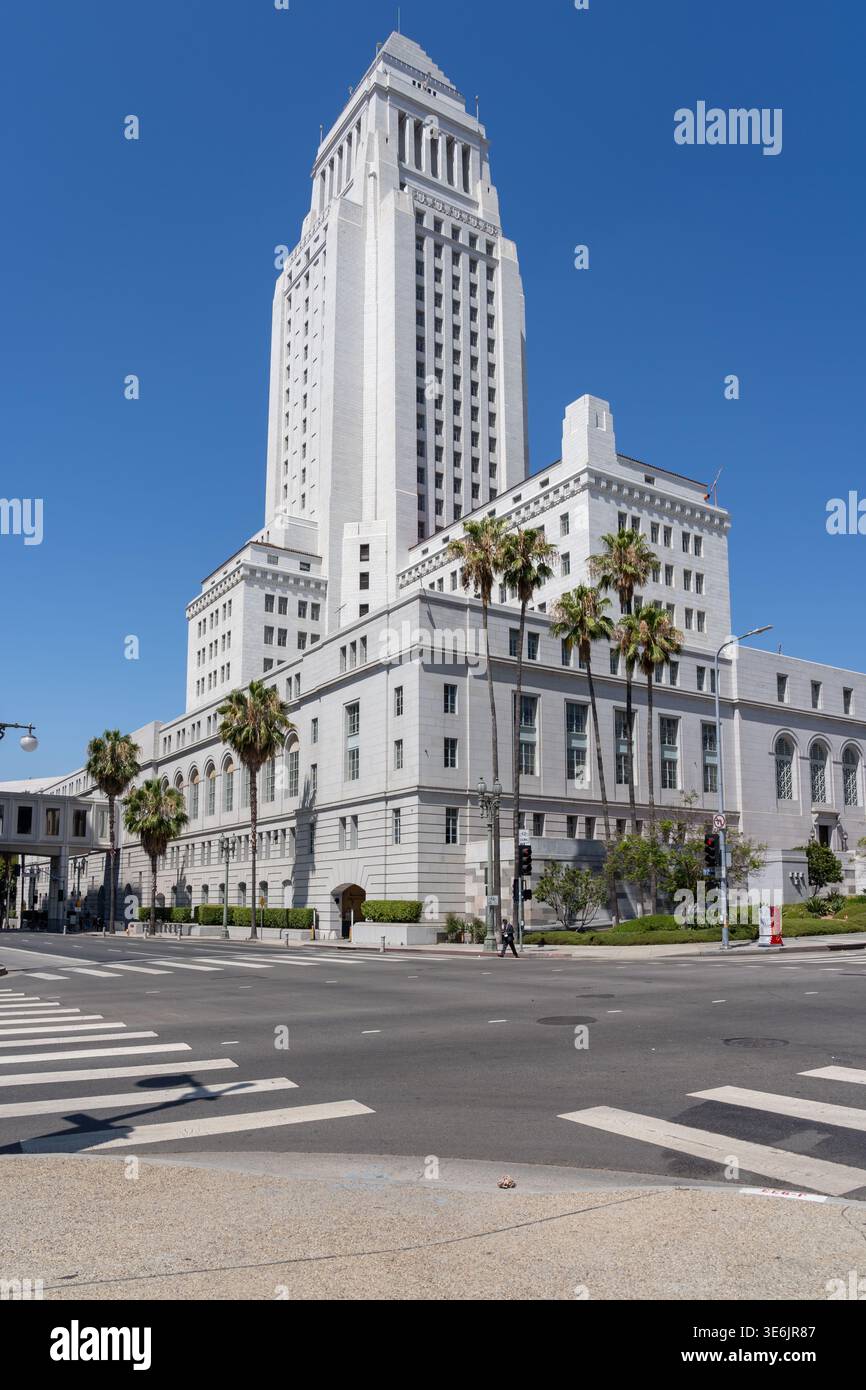 Il municipio di Los Angeles si trova in California, Stati Uniti Foto Stock