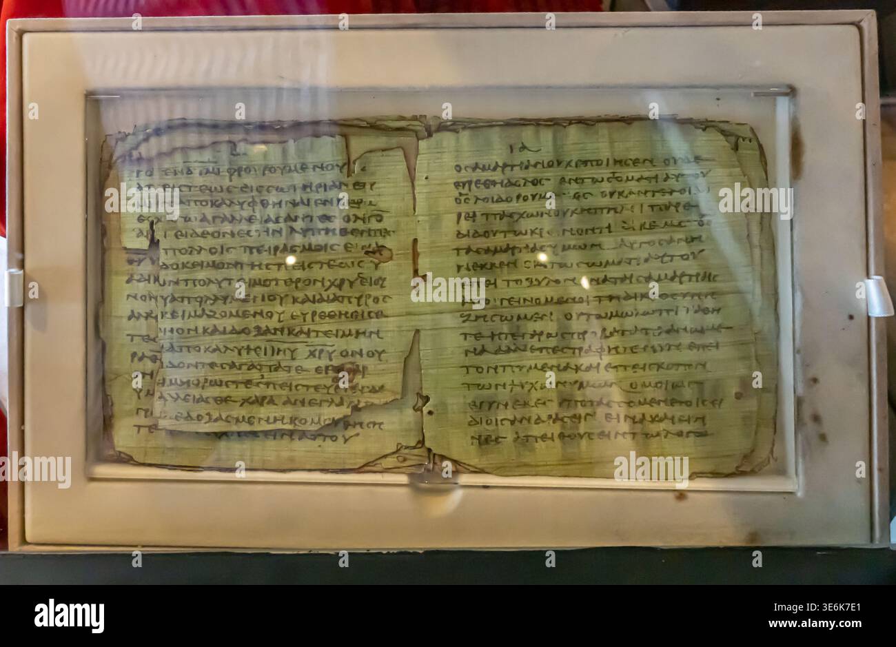 Riproduzione della lettera di San Pietro dal Papiro Brodman 8, della Biblioteca Apostolica Vaticana Foto Stock