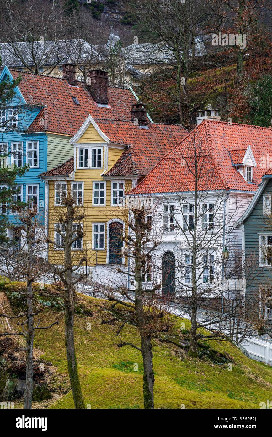 Old Bergen Museum (Museo Gamle Bergen), Bergen, Vestland, Norvegia Foto Stock
