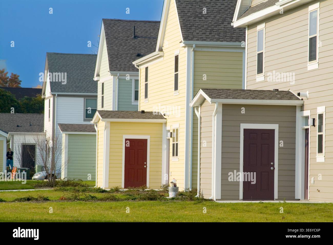 Nuova costruzione suburbana del quartiere, Pennsylvania USA Foto Stock