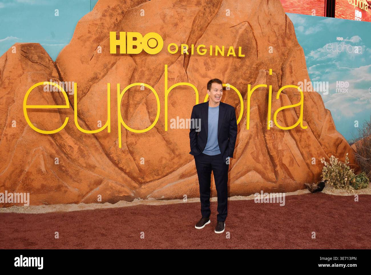 HOLLYWOOD, CALIFORNIA - 07 APRILE: Casey Bloys partecipa alla premiere di Los Angeles della terza stagione di "Euphoria" di HBO al TCL Chinese Theatre il 7 aprile 2026 Foto Stock