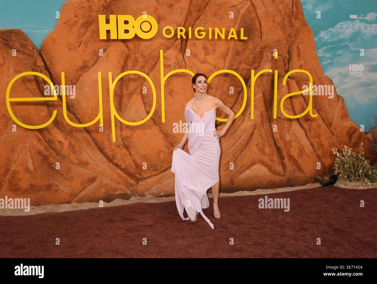 HOLLYWOOD, CALIFORNIA - 7 APRILE: Jessica Blair Herman partecipa alla premiere di Los Angeles della terza stagione di 'Euphoria' della HBO al TCL Chinese Theatre il 0 aprile Foto Stock