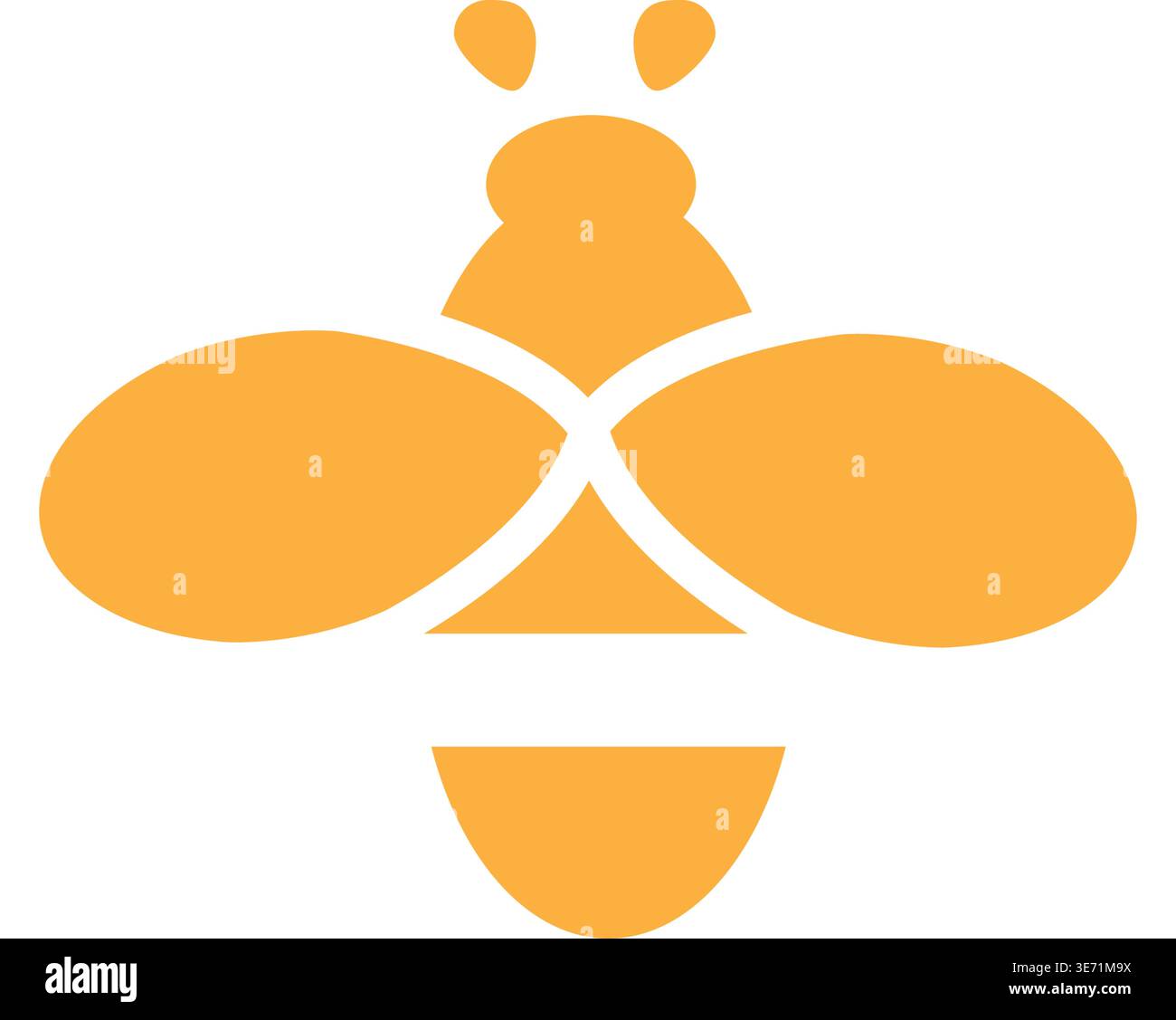 Design vettoriale dell'emblema apothecary Honeybee. Illustrazione Vettoriale