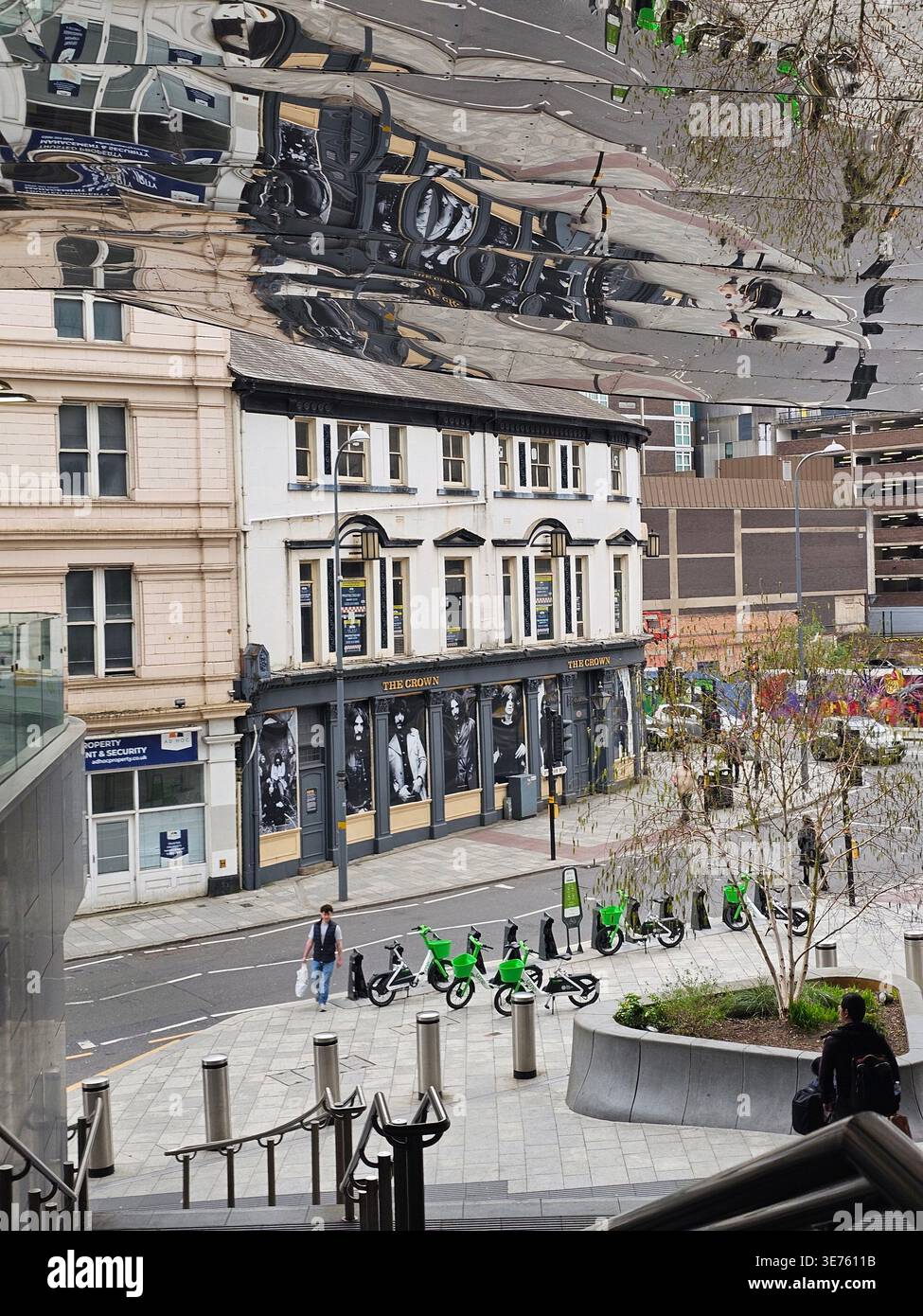 La Corona, Birmingham, luogo di nascita del Black Sabbath. Preso dalla stazione di Birmingham New Street Foto Stock