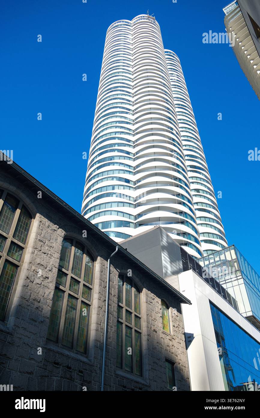 Il condominio delle farfalle nel centro di Vancouver, British Columbia. Foto Stock