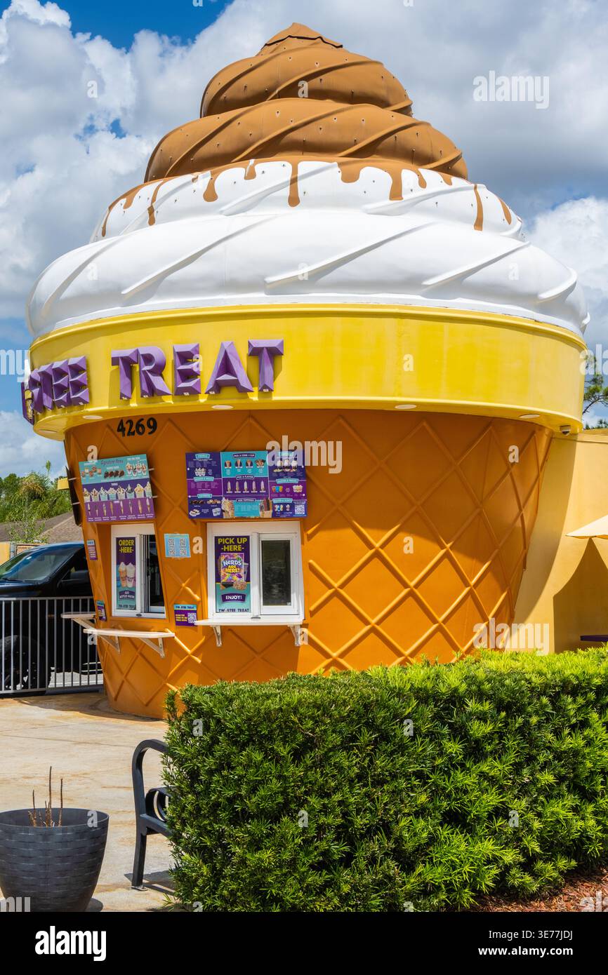 Ristorante di gelato Twistee Treat a Clermont, Florida, vicino a Orlando. (USA) Foto Stock