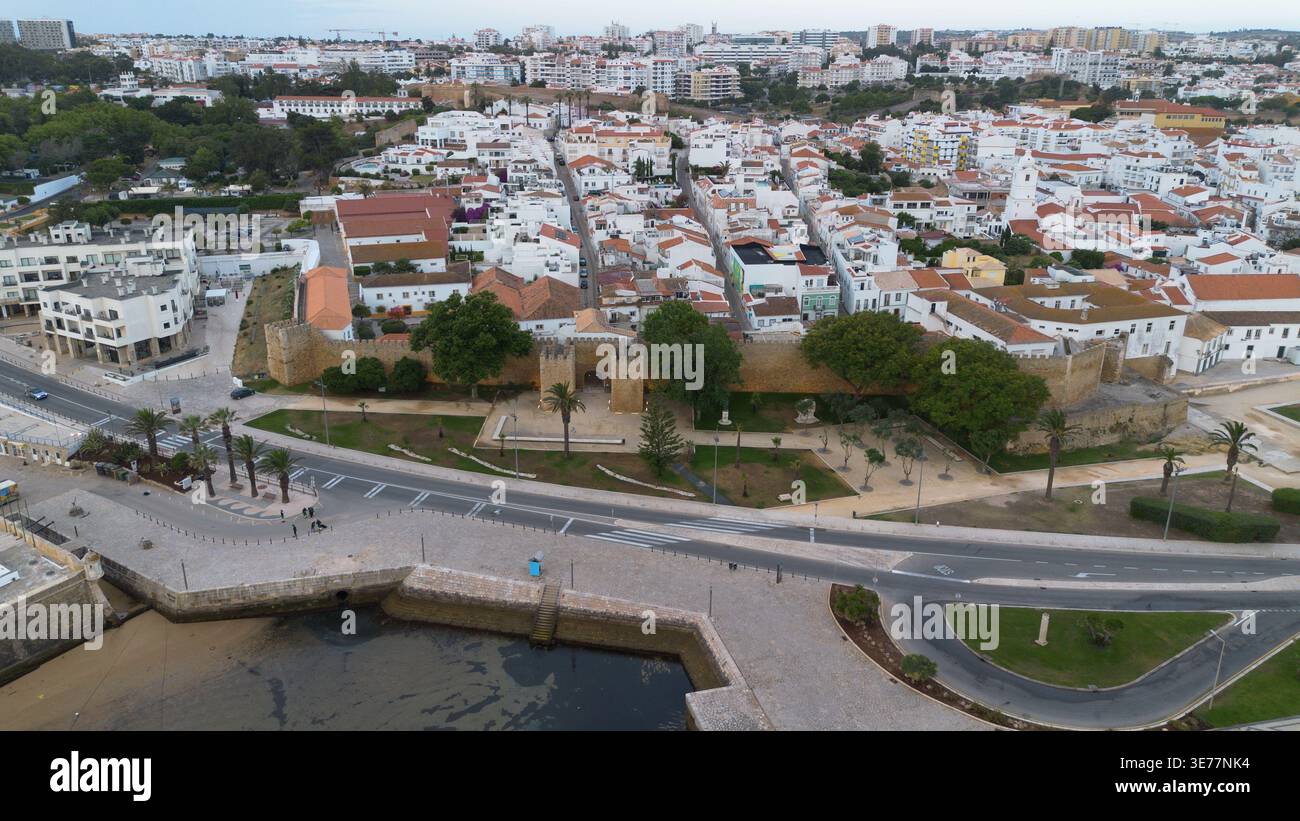 Foto drone Castelo de Lagos Portogallo Europa Foto Stock