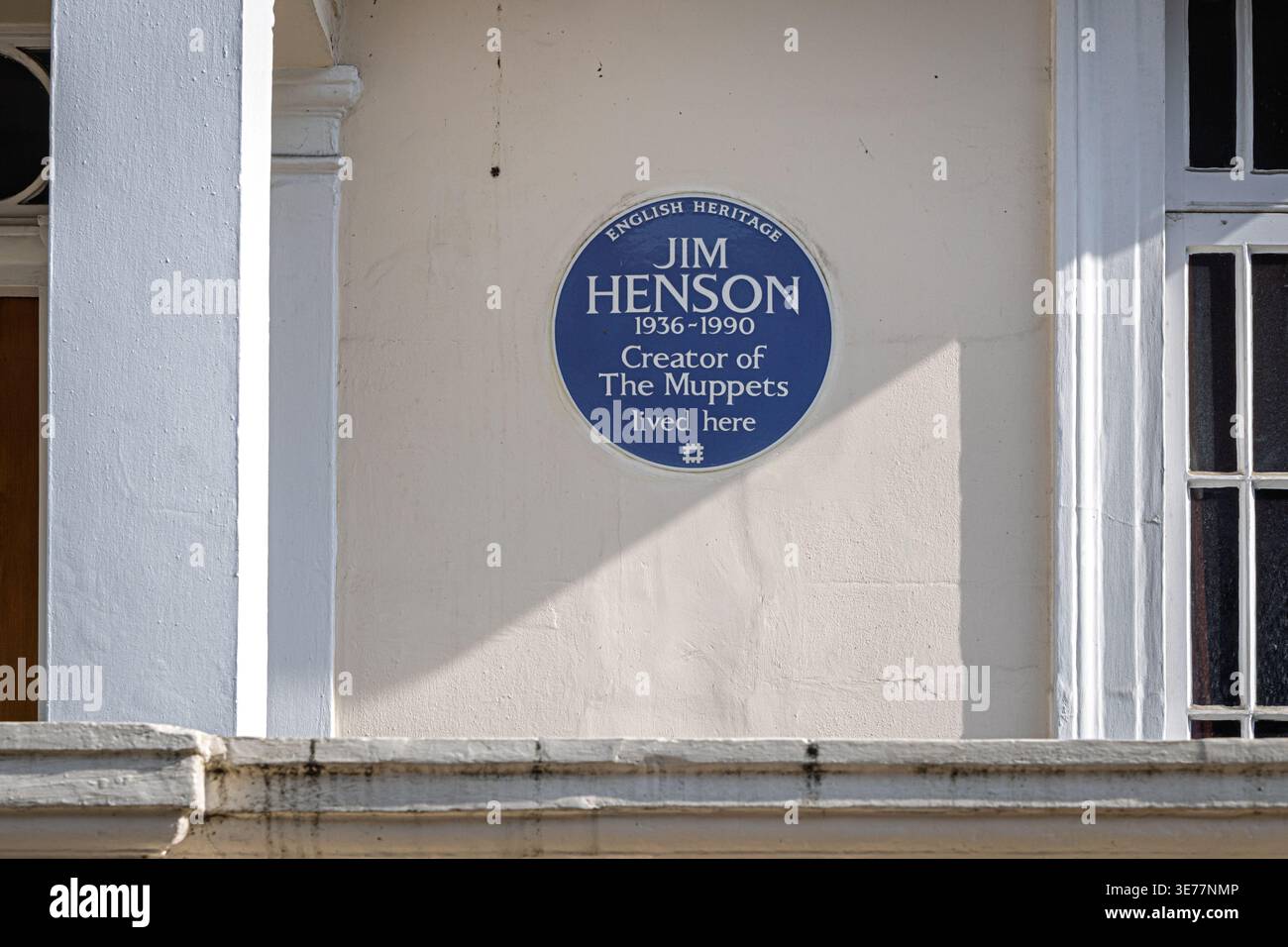 Targa blu per Jim Henson, Hampstead, Londra Foto Stock
