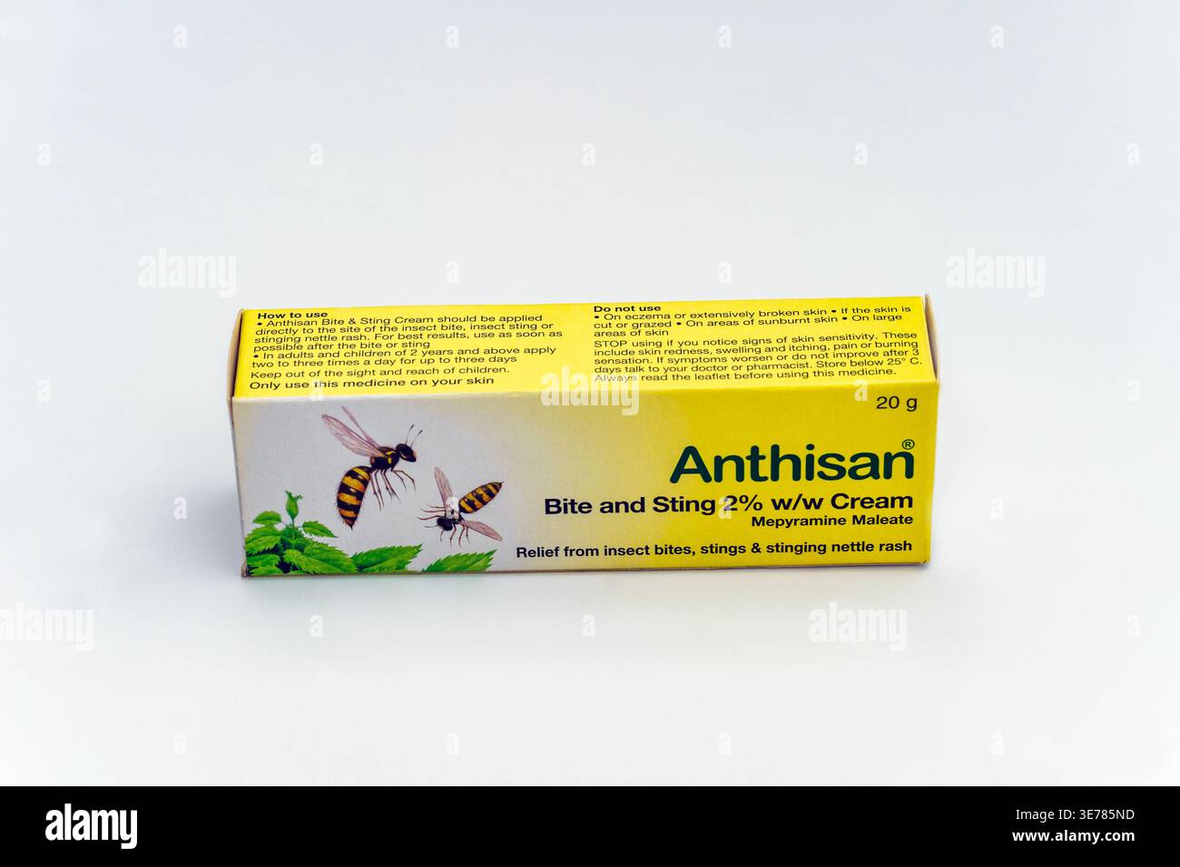 Morso di Anthisan e panna pungente Foto Stock