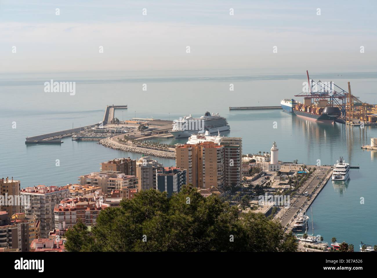 Porto marittimo di Malaga sulla Costa del Sol Malaga, Spagna Foto Stock