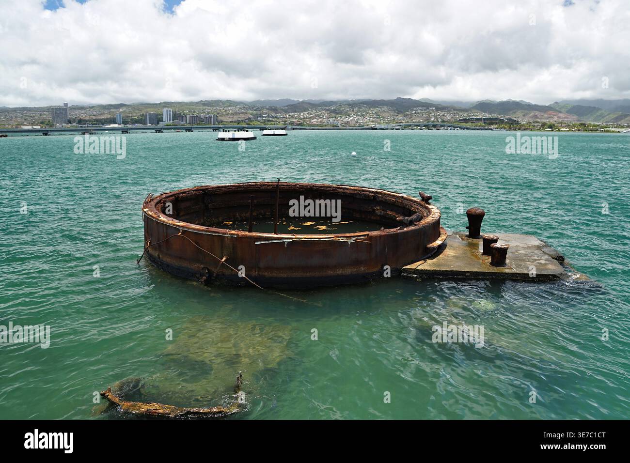 USS Arizona/Pearl Harbor Foto Stock