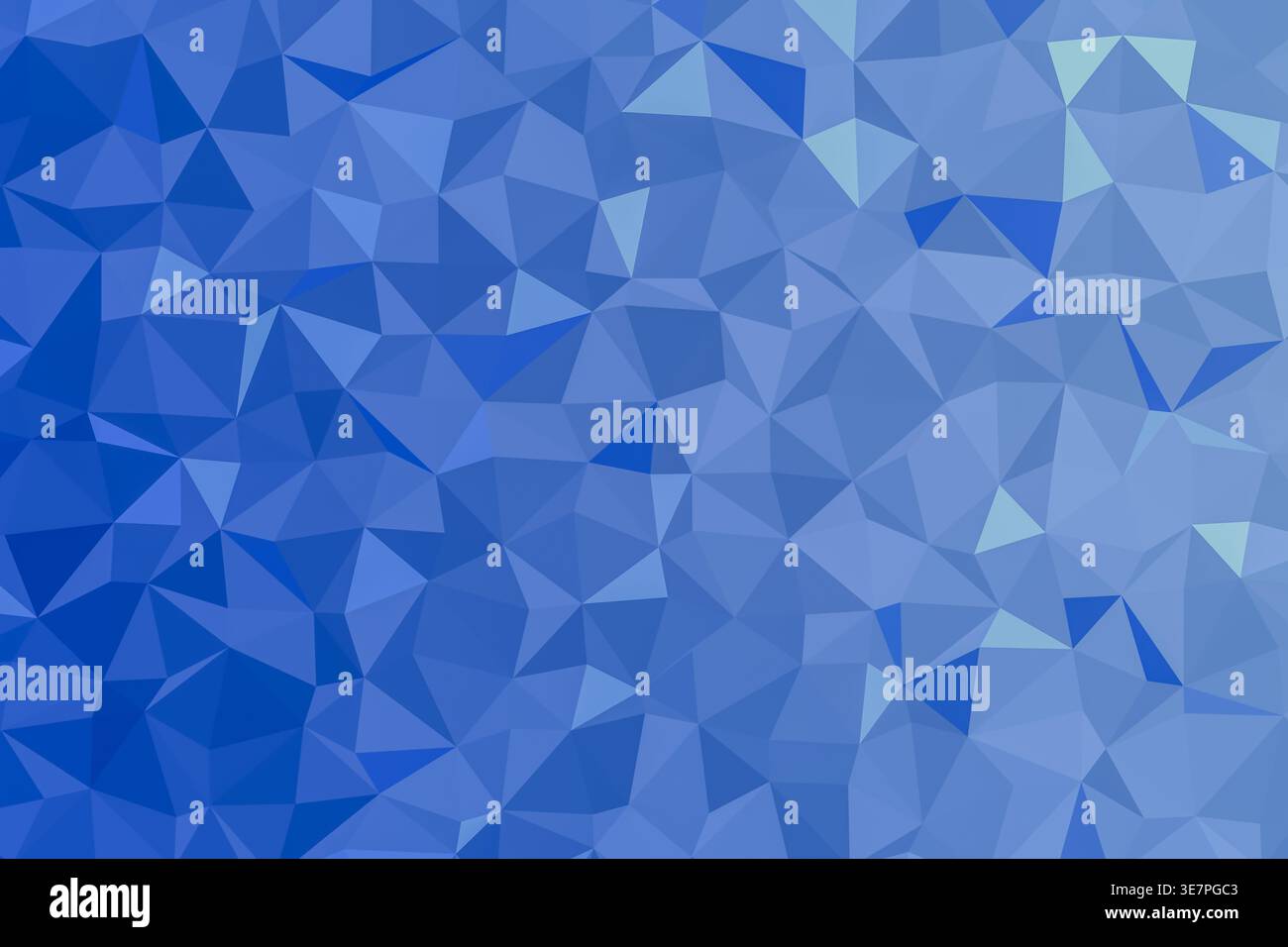 Moderna superficie a mosaico cristallino in tonalità blu per uno sfondo digitale Foto Stock