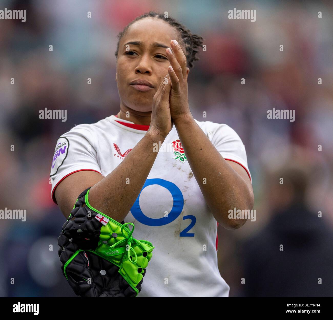 England Rugby Women's Sadia Kabeya England Women vs Ireland Women Round 1 Womens 6 Nations Allianz Stadium Twickenham London Martin Edwards/Alamy Live News sabato 11, aprile, 2026Allianz Stadium, Twickenham, Copyright Martin Edwards tutti i diritti riservati. Immagine protetta dalle leggi internazionali sul copyright credito: Martin Edwards/Alamy Live News Foto Stock