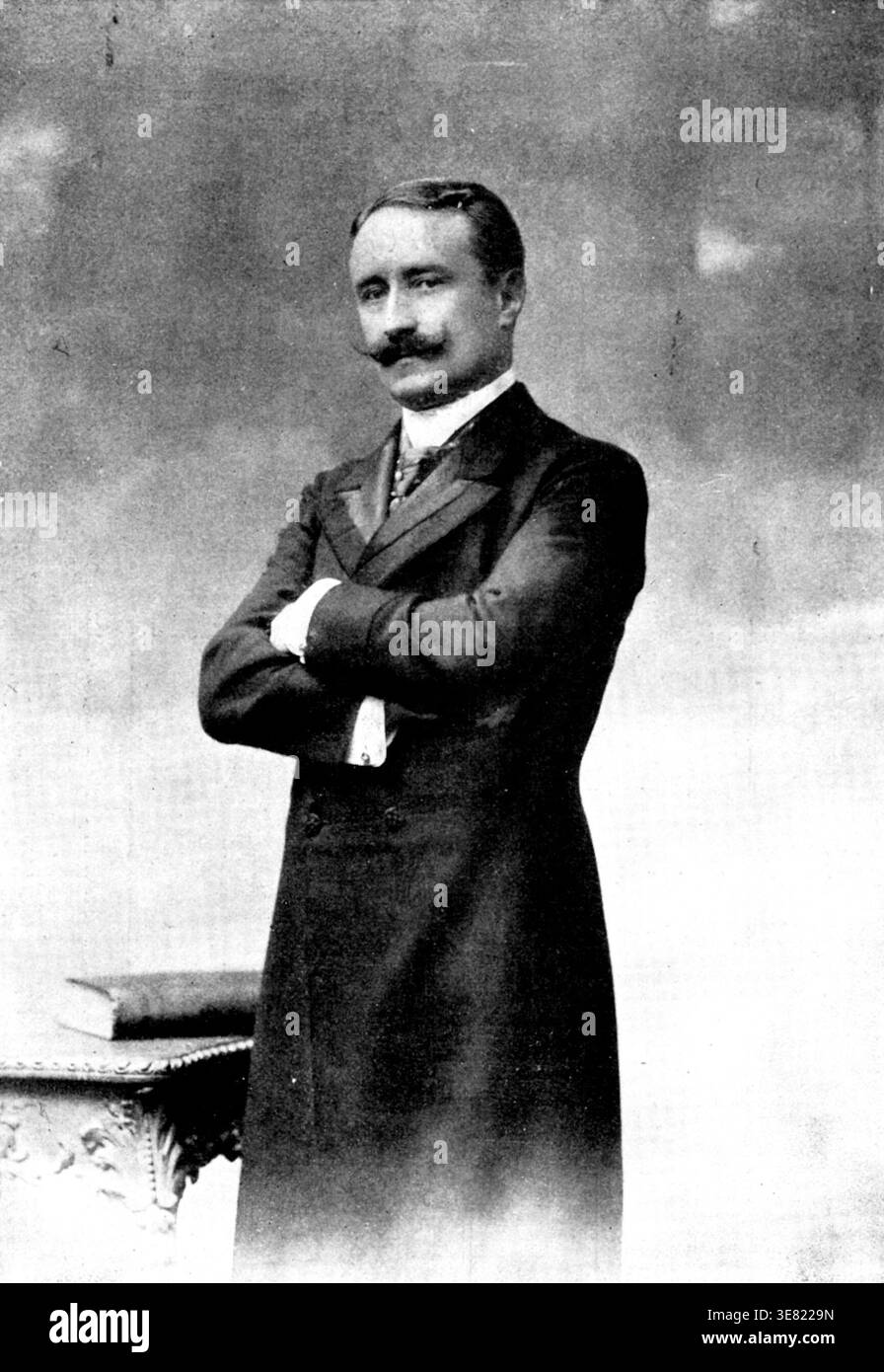 M. Paul Deschanel, neoeletto presidente della camera dei deputati francese, 1898. 'M. Paul Deschanel... è ancora un giovane... è il presidente più giovane tranne Gambetta. Il suo oratorio ha tutto il fuoco della giovinezza, ma è misurato e pesato, e il suo brillante polacco copre una solida base. La grazia del suo aspetto, il suo modo di fare e la sua urbanità sono proverbiali, e possiede un'attitudine non comune per la direzione del dibattito. La contesa tra il candidato di successo e il suo avversario, M. Brisson, fu notevolmente vicina, e la vittoria si dichiarò con soli dieci voti. Sui primi Foto Stock