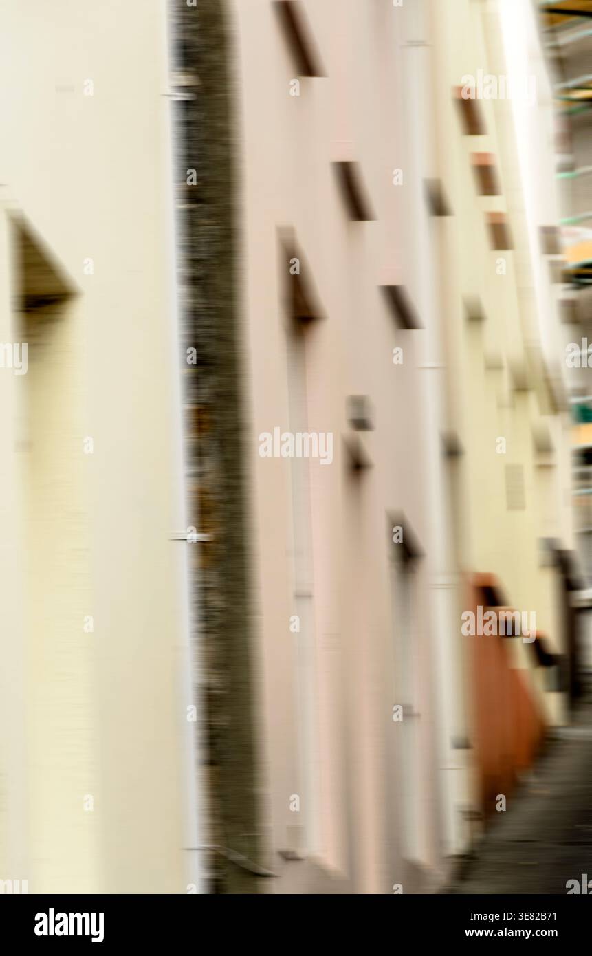 Abstract Guernsey Housing Foto Stock