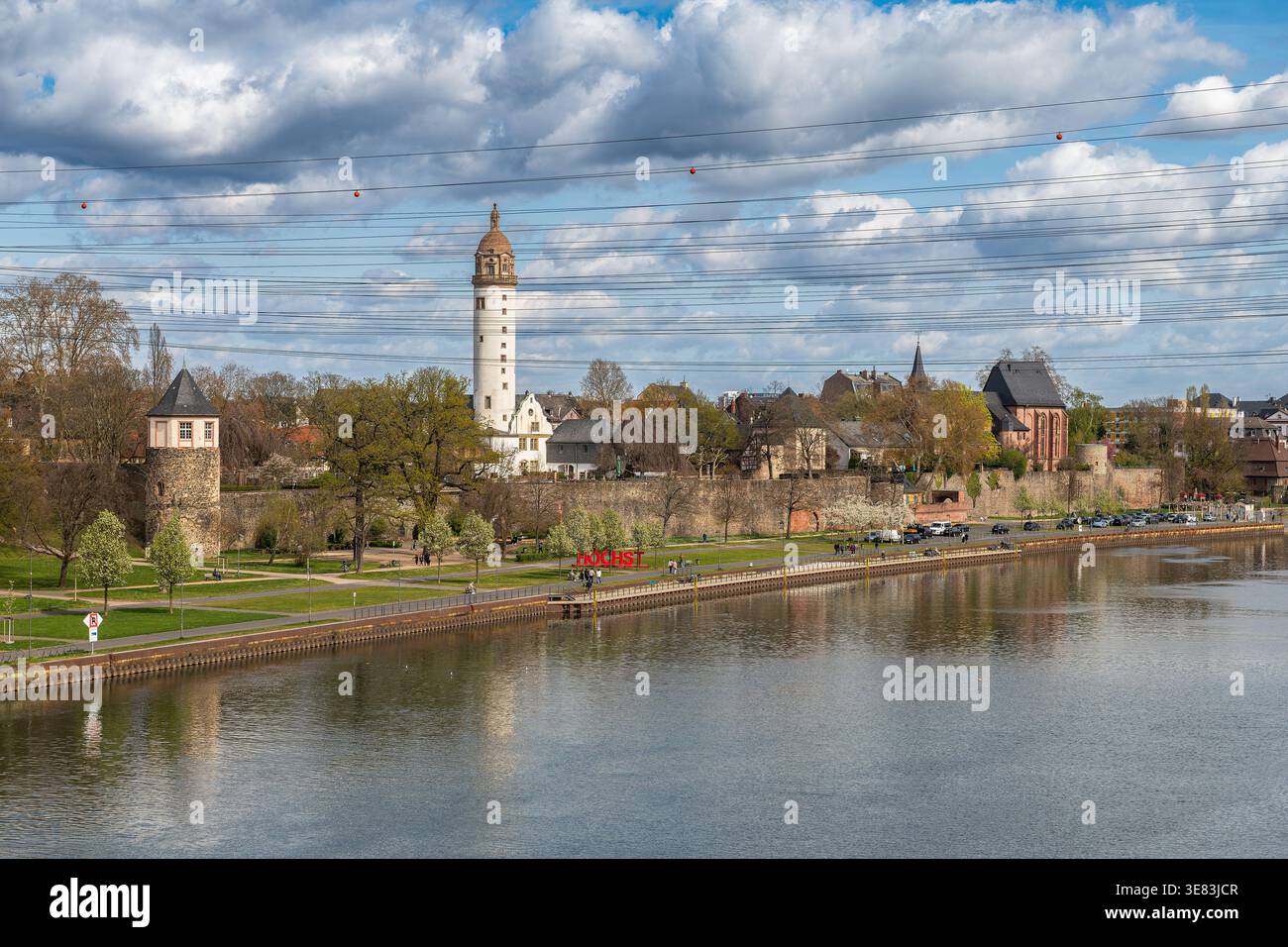 Il fiume meno a Francoforte-Höchst, Assia, Germania Foto Stock