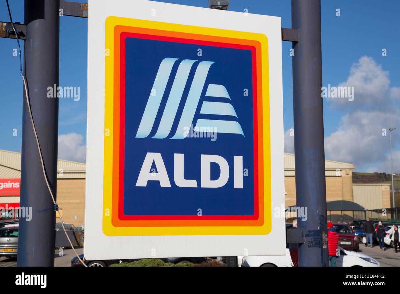 Segnaletica Aldi Foto Stock