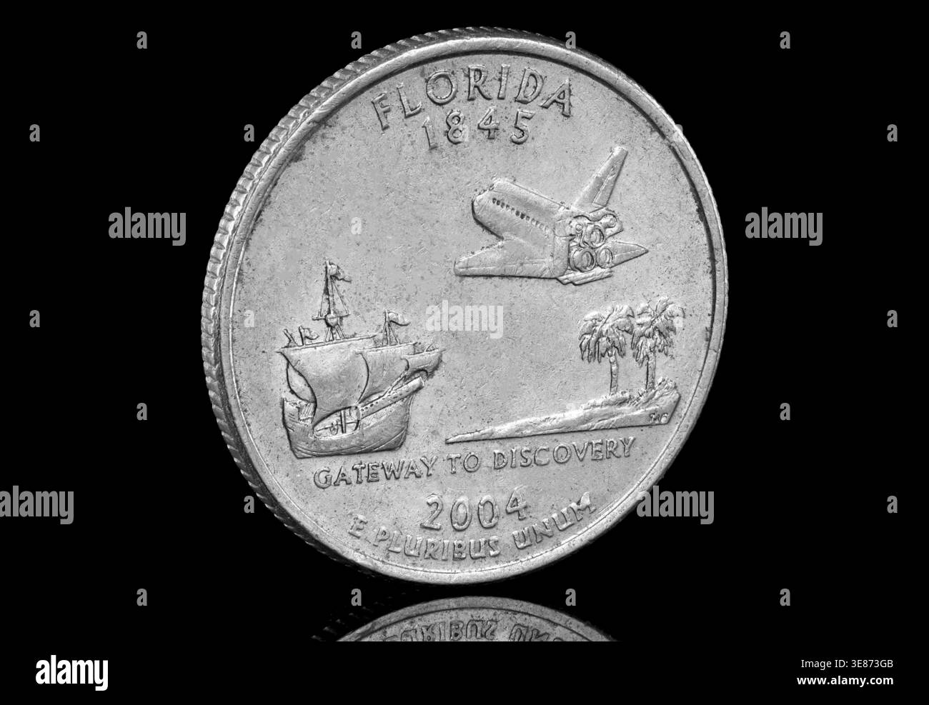 Moneta da 2004 dollari USA Florida State Quarter Foto Stock