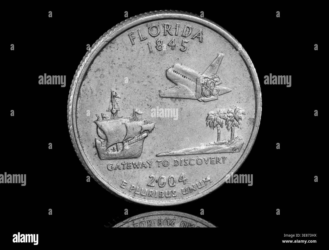 Moneta da 2004 dollari USA Florida State Quarter Foto Stock