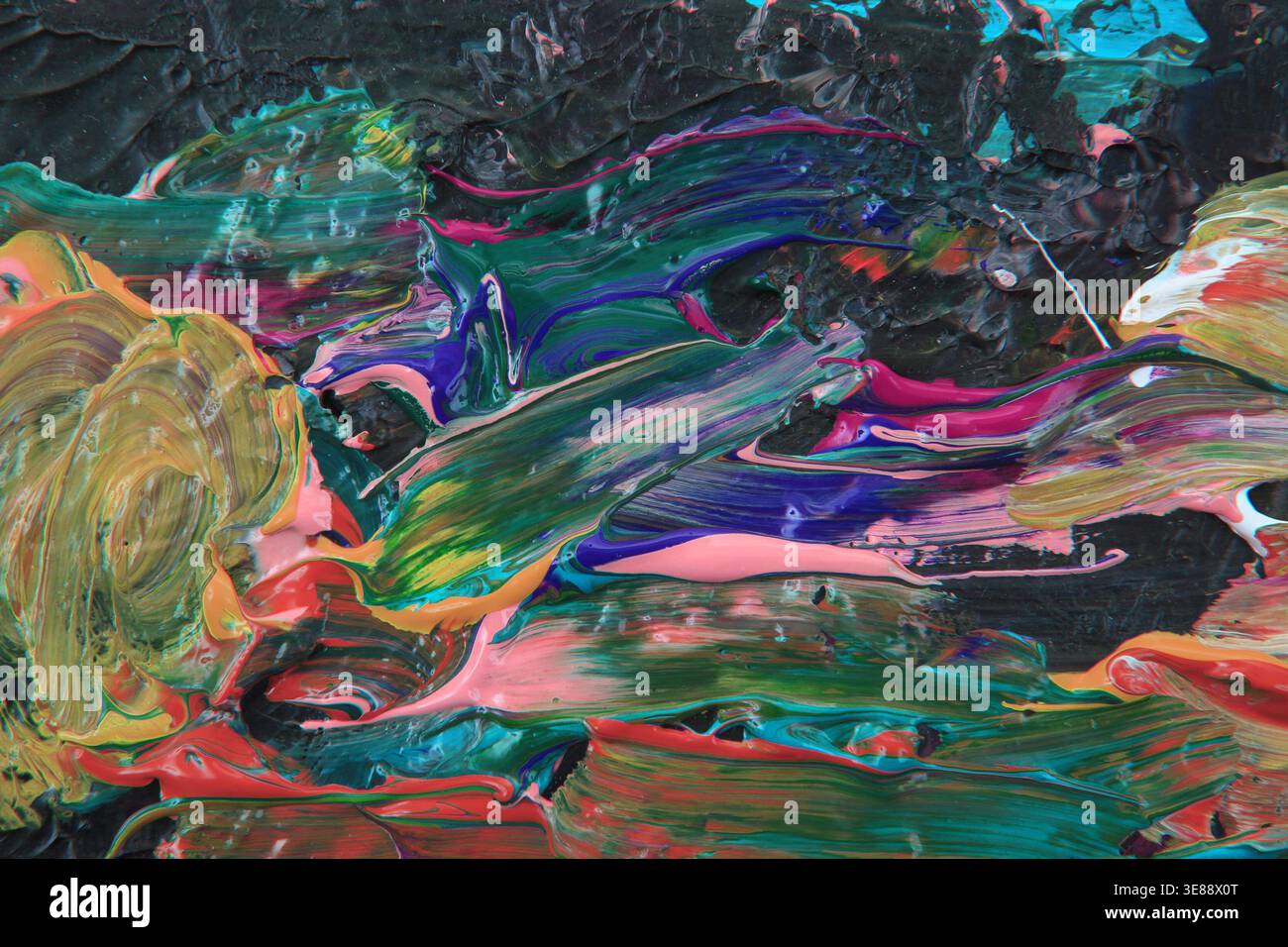 la struttura della tavolozza dei colori è un ottimo sfondo Foto Stock