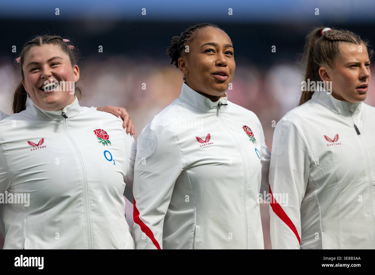 Londra, Regno Unito. 11 aprile 2026. L'Inghilterra Sadia Kabeya alla Guiness Women's Six Nations - Inghilterra contro Irlanda all'Allianz Stadium. Crediti: Silvina Brodersohn/Alamy Live News Foto Stock