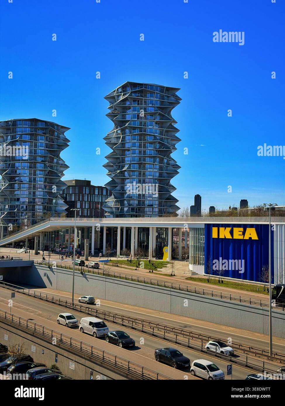 Edifici Kaktus a Copenaghen, Danimarca - Immagine stock catturata con smartphone