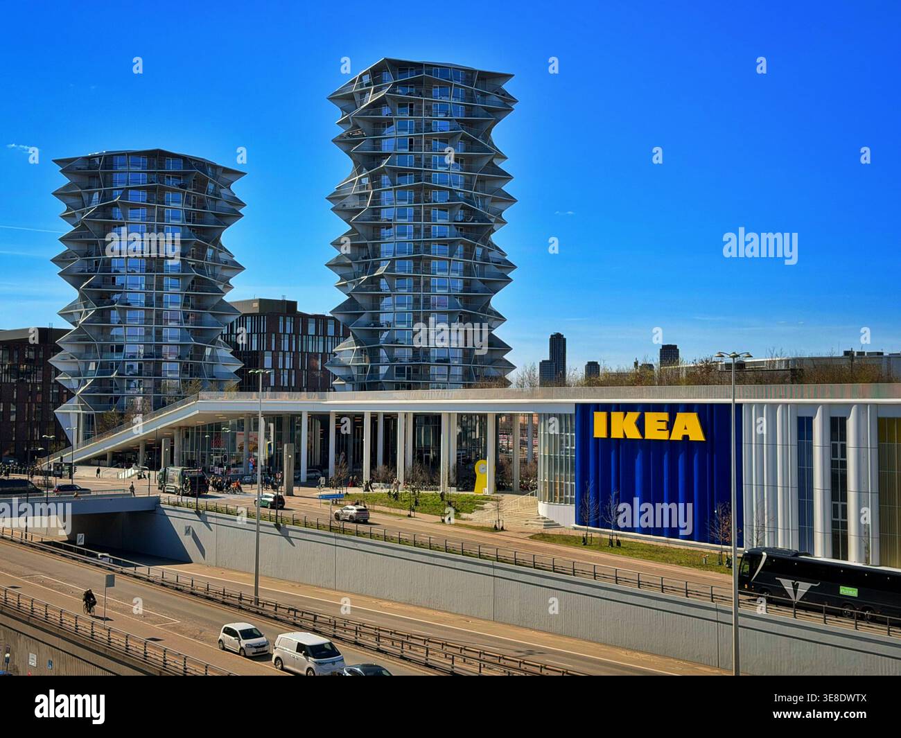 Edifici Kaktus a Copenaghen, Danimarca - Immagine stock catturata con smartphone