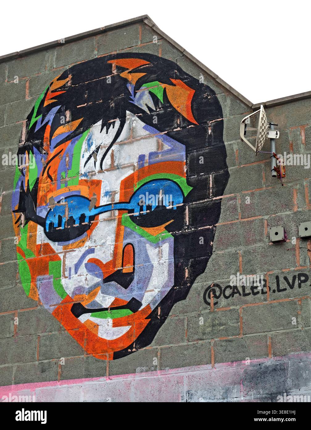 Graffiti di Liverpool - Caleb LVP Foto Stock