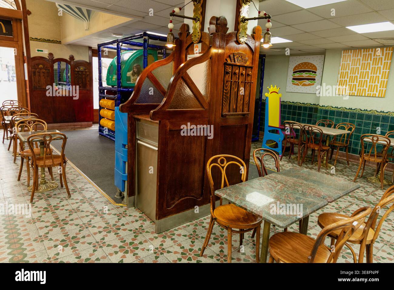 McDonalds Vintage Restaurant, parco giochi interno Foto Stock