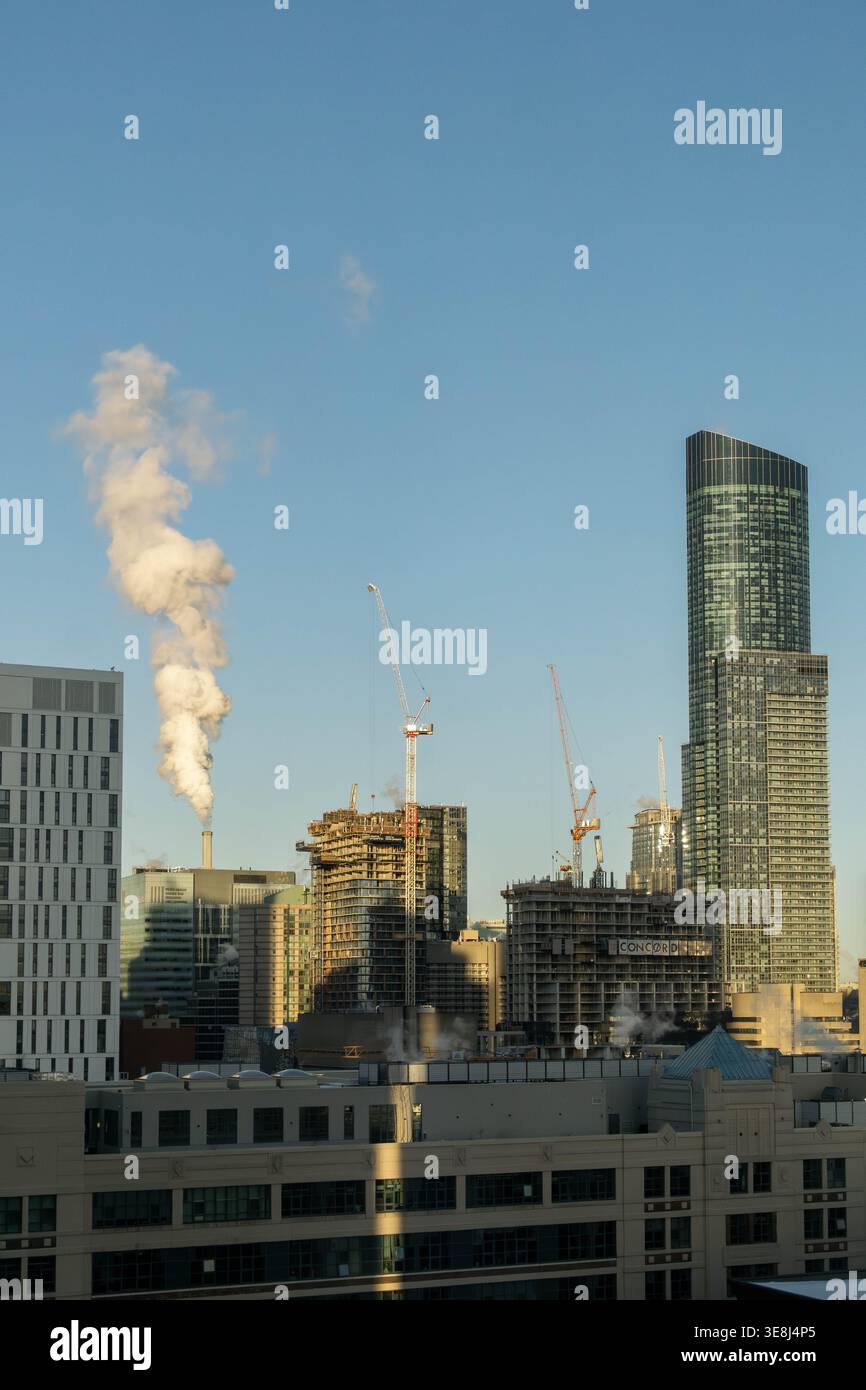 Paesaggio urbano nel centro di Toronto durante l'inverno, marzo 2026 Foto Stock