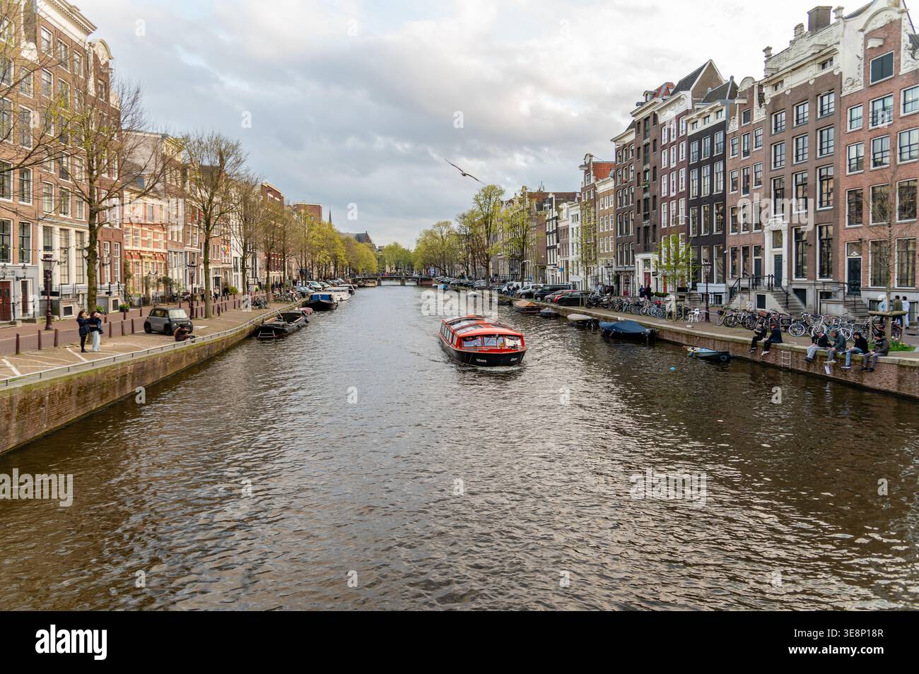Canali di Amsterdam, Paesi Bassi Foto Stock