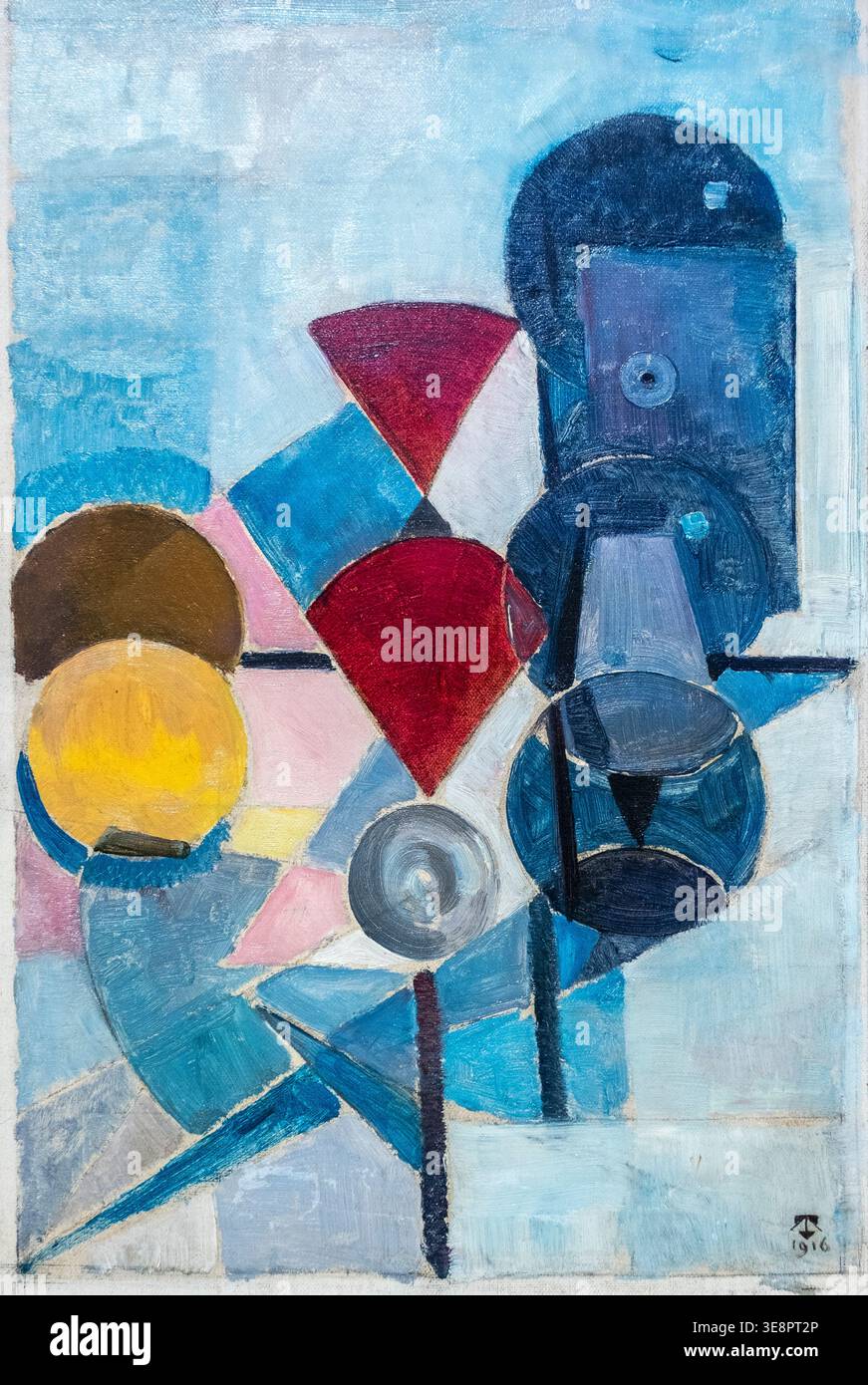 THEO VAN DOESBURG, 1883 - 1931) composizione II (natura morta), 1916. Olio su tela. Foto Stock