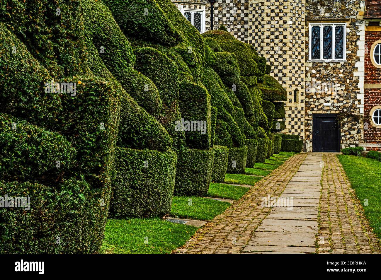Topiario nei giardini di Hall Place, Bexley. Foto Stock