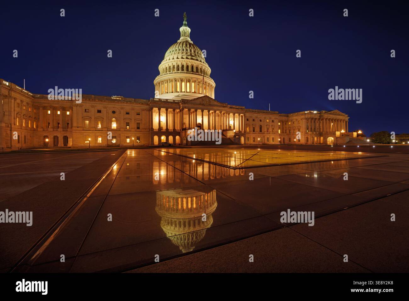 Campidoglio DEGLI STATI UNITI di notte, Washington DC, USA. Foto Stock